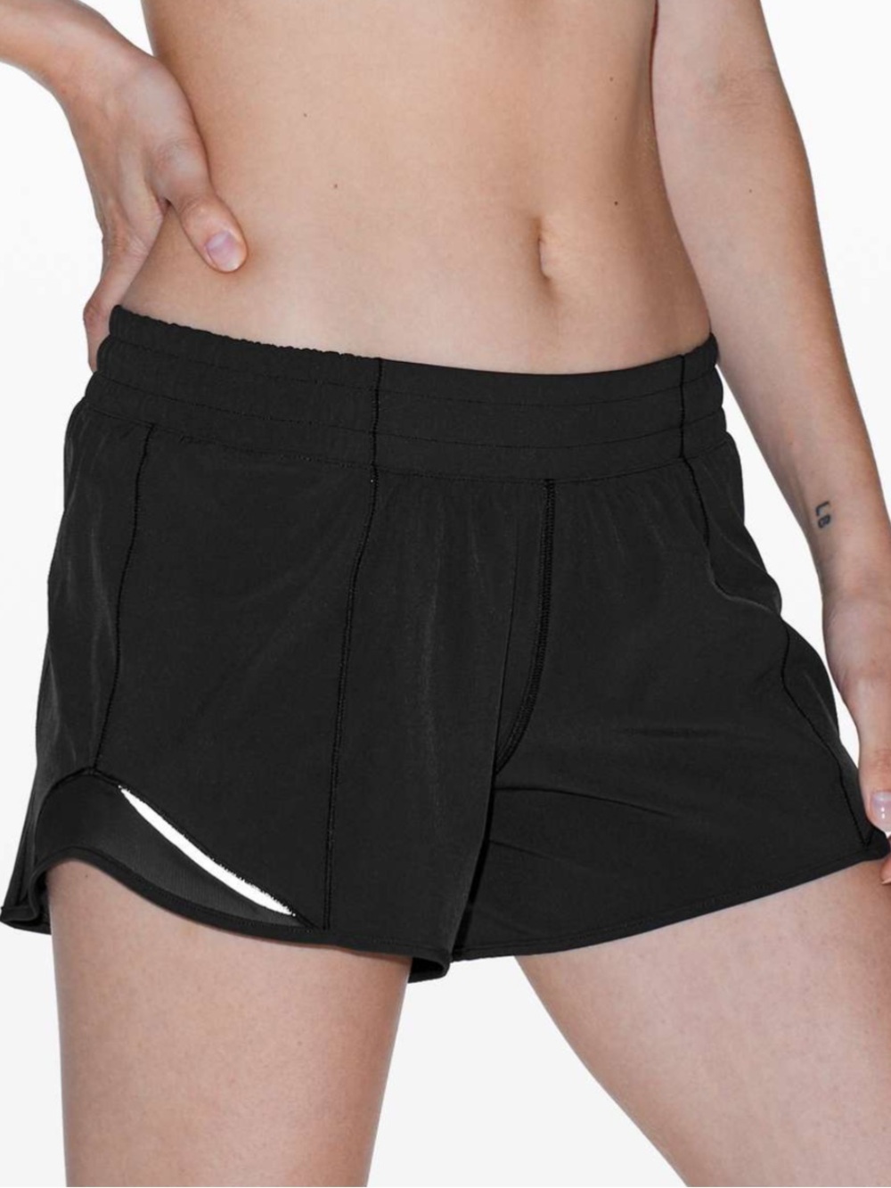 Lululemon Hotty Hot Short II Long Black Running Shorts Size 12